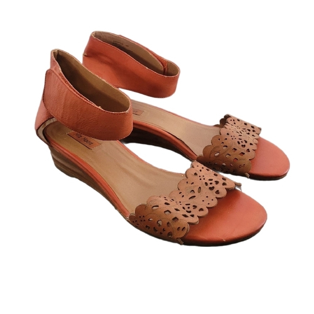 🎈MIZ MOOZ ' The Mave ' Open-toe Perforated Leather Sandals US Size 10